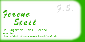 ferenc steil business card